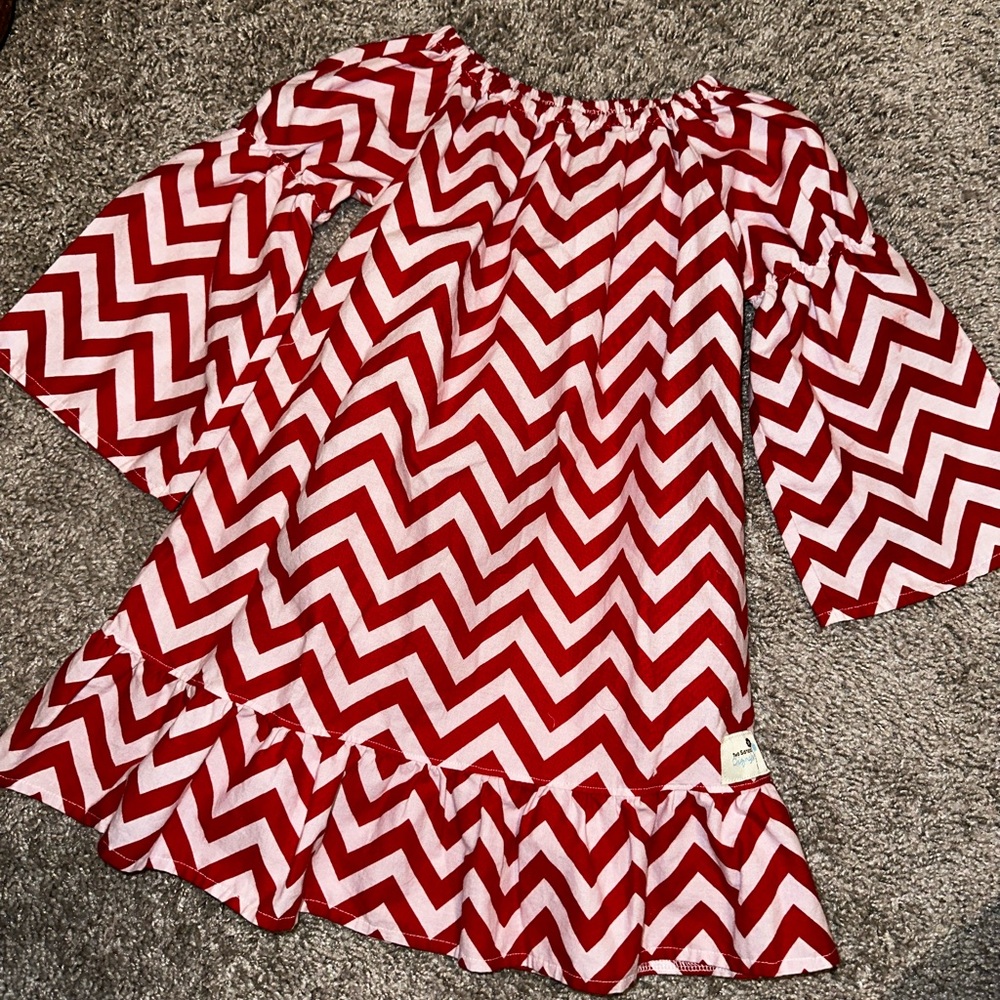 Red and white toddler 3T dress